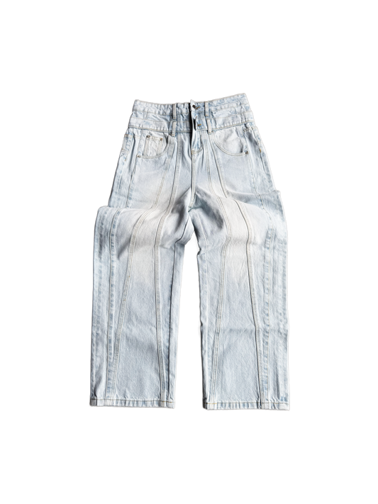 CUSTOM DOUBLE-WAISTED BAGGY JEANS